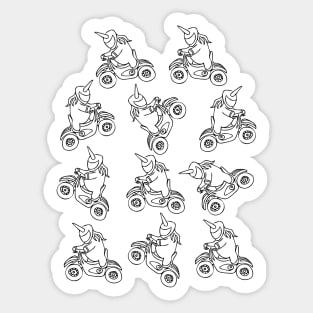 Unicorn Biker Club Sticker